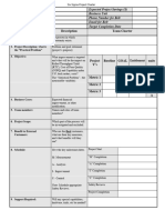 Six Sigma Project Charter