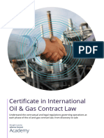 Certificate in International Oil Gas Contract Law 1