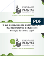 Adubação Nutrição Hora de Plantar 2019