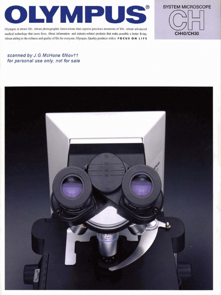 Olympus CH30 Microscope Overview | PDF | Aperture | Microscopy