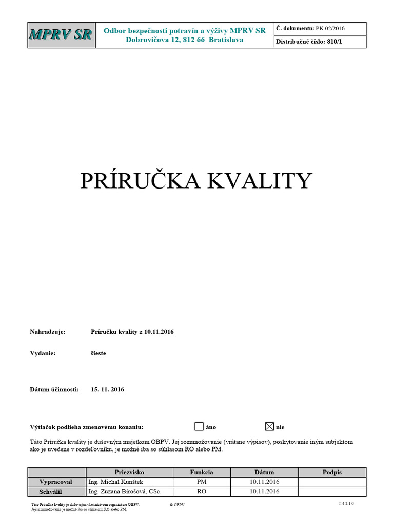 Prirucka Kvality PDF