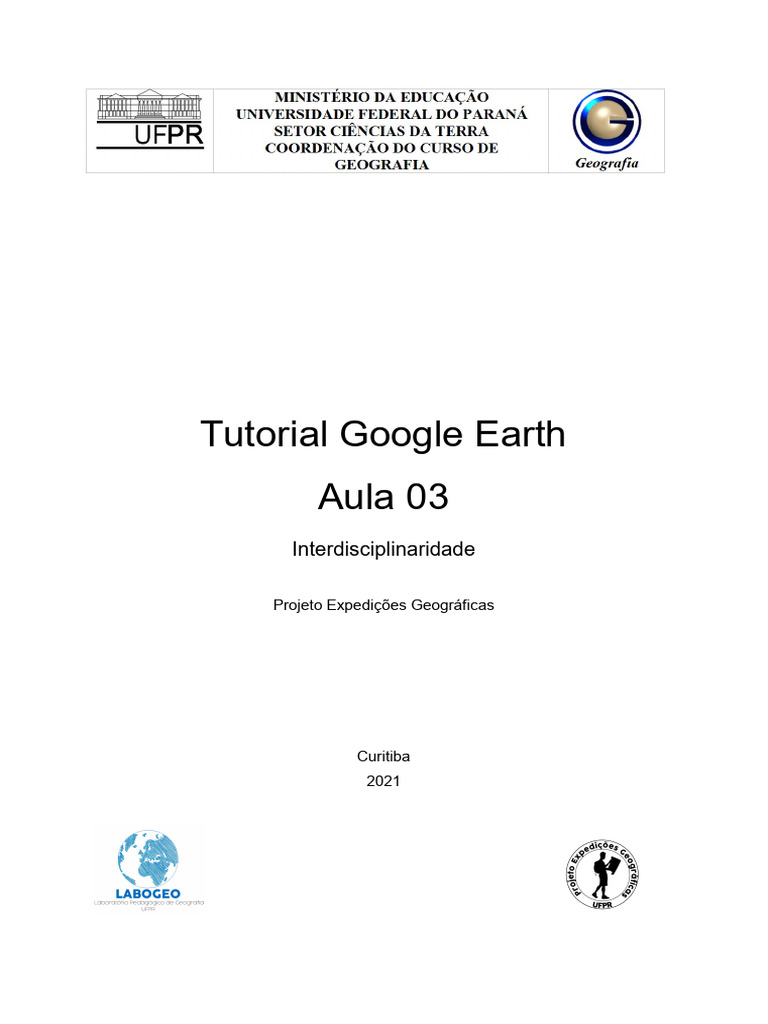 Tutorial Google Earth 3 - Interdisciplinaridade | PDF | Geografia ...