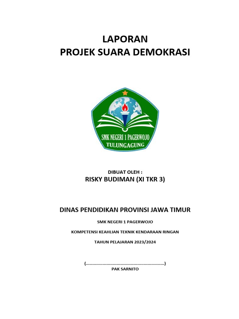 Format Laporan Pesta Demokrasi | PDF