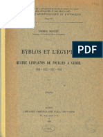 BAH 11 Montet, Pierre - Byblos Et L'egypte Quatre Campagnes de Fouilles À Gebeil 1921-1922-1923-1924 Texte (1928) LR
