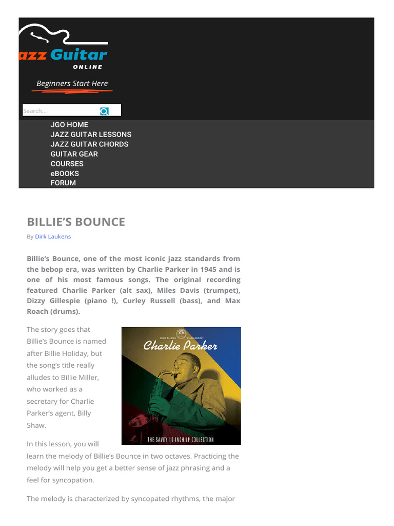 Pdf24 Billies Bounce Pdf Jazz Musical Compositions