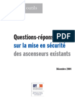 Questions-Réponses Sur La Mise en Sécurité Des Ascenseurs Existants - Décembre 2004