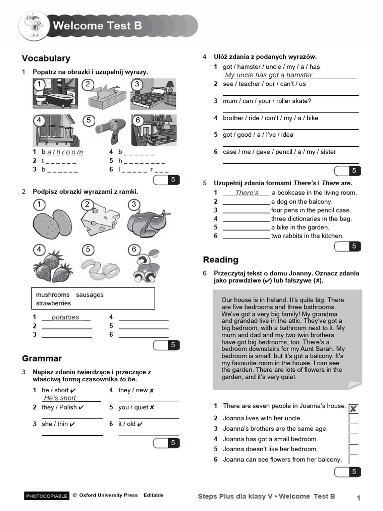 02 - Step Plus Dla Klasy V U0 B | PDF | Home