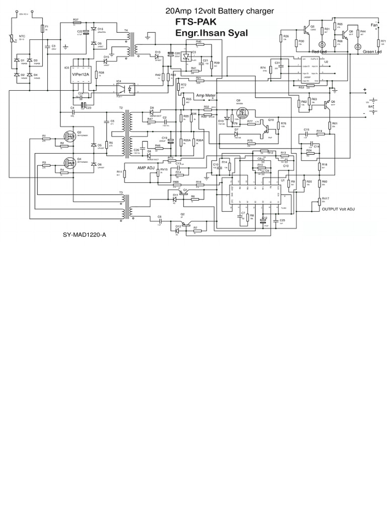 12V 20ampere Battery Charger Diagram | PDF