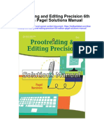 Proofreading and Editing Precision 6th Edition Pagel Solutions Manual