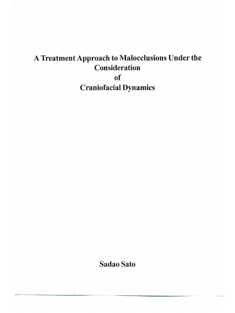 Maloclusions Sadao Sato | PDF