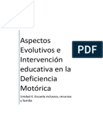 Aspectos Evolutivos e Intervencion Educativa de La Deficiencia Motorica - Unidad 4