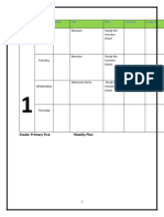 Weekly Plan For Primary 4