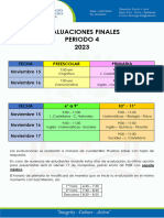 Evaluaciones Finales PERIODO 4