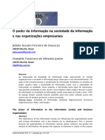 O Poder Da Informação Na Sociedade Da Informação e Nas Organizações Empresariais