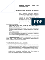 Formula Denuncia Penal Lesiones