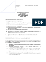 Sujet 1 - Examen Optique II - Session Ordinaire Juin 2022-2023