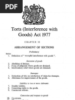 UK Torts (Interference With Goods) Act 1977