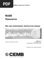 CEMB N100 Vibrometer Manual