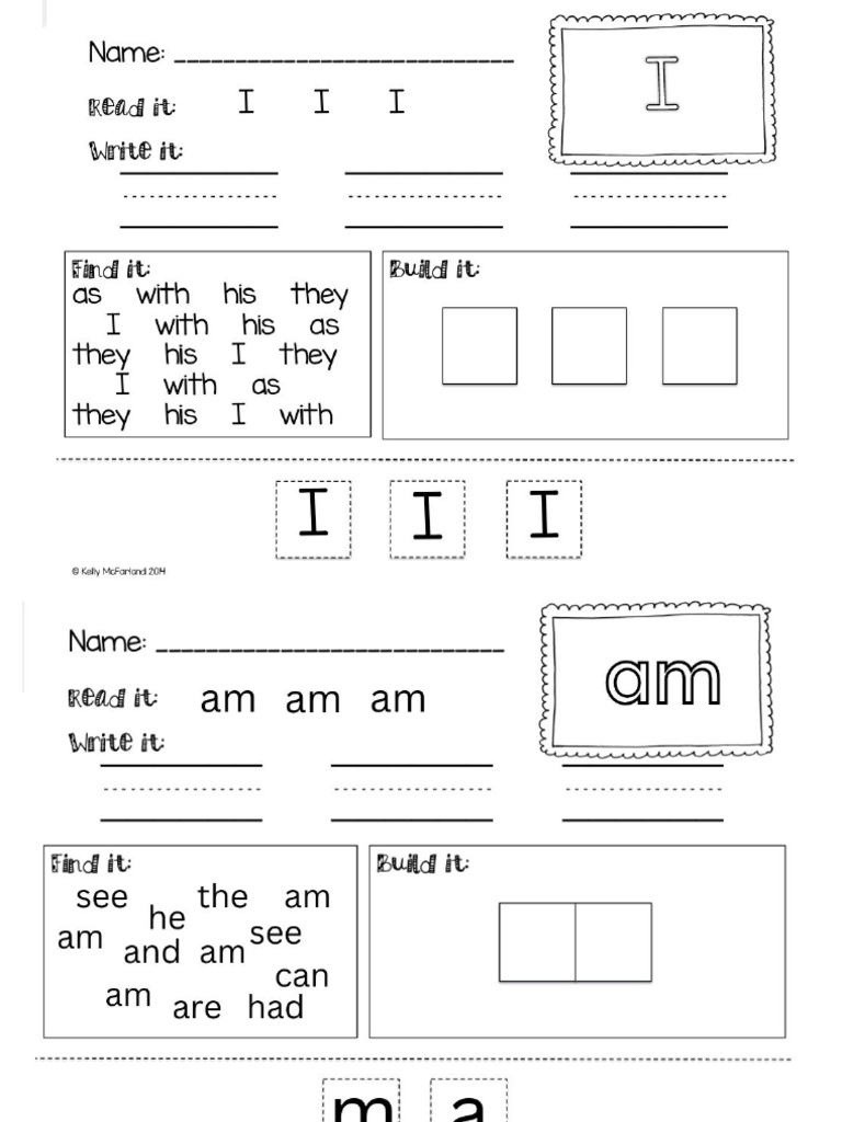 Sight Words Print | PDF