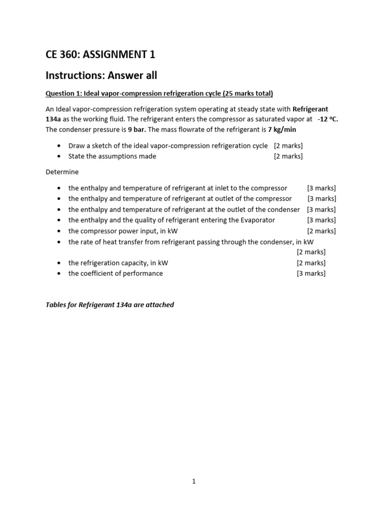 Refrigeration and Engine Cycle Analysis | PDF | Diesel Engine ...