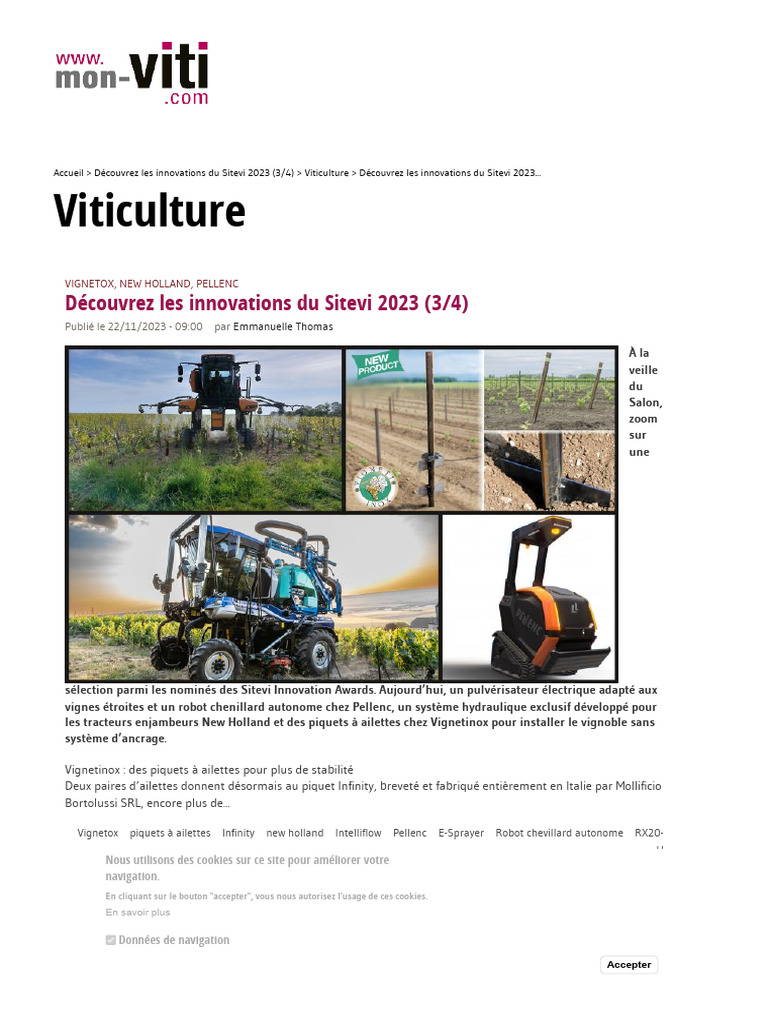 Innovations Sitevi 2023 en viticulture | PDF | Vins