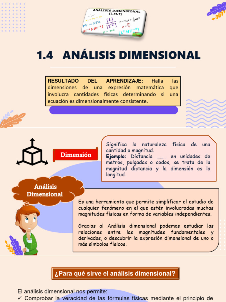 Análisis Dimensional en Física | PDF | Fórmula | Cantidades fisicas