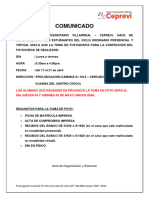 Comunicado Fotocheck