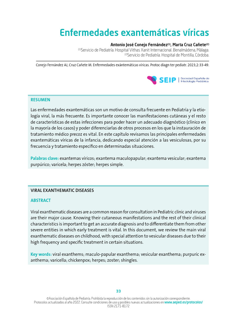 3 Enfermedades Exantematicas Descargar Gratis Pdf Herpes Simple