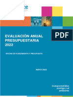 Evaluacion Presupuestaria Anual 2022