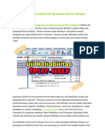 Cara Uji Reliabilitas Split