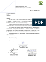 Carta de Entrega de Plan de Trabajo