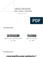 Analisis Factorial: Medidas, Validez y Fiabilidad