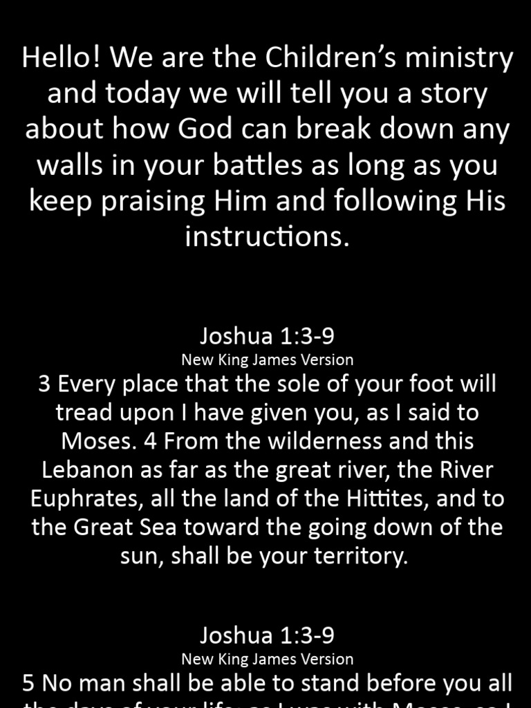 Children's Ministry Battle of Jericho PDF Joshua 1st Millennium