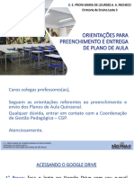 Orientações para o Preenchimento e Devolução Do Plano de Aula - 22.02.2023