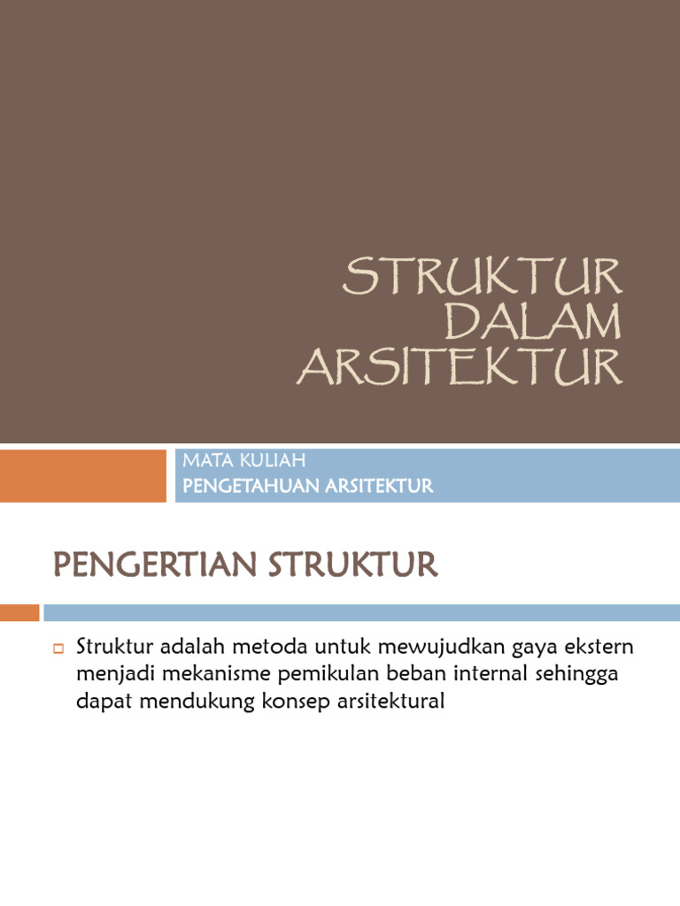 Struktur Arsitektur: Prinsip dan Jenis Beban | PDF
