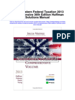 South Western Federal Taxation 2013 Comprehensive 36th Edition Hoffman Solutions Manual