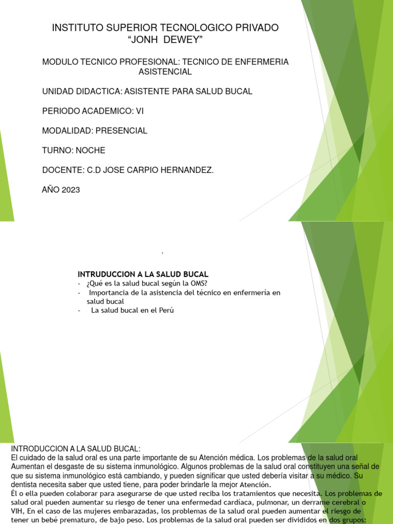 Clase de asistente para salud bucal vi pdf l pido carbohidratos