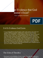 Is Evil An Evidence That God Doesn't Exist?