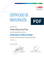 Motor de Arranque - Certificado