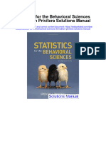 Statistics For The Behavioral Sciences 3rd Edition Privitera Solutions Manual