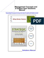 Strategic Management Concepts and Cases 1st Edition Dyer Solutions Manual