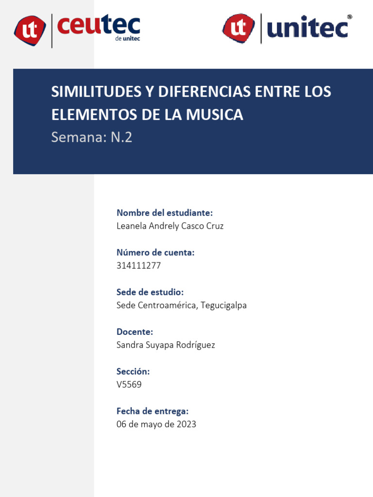 Elementos Musicales: Análisis y Comparación | PDF | Armonía | Ritmo