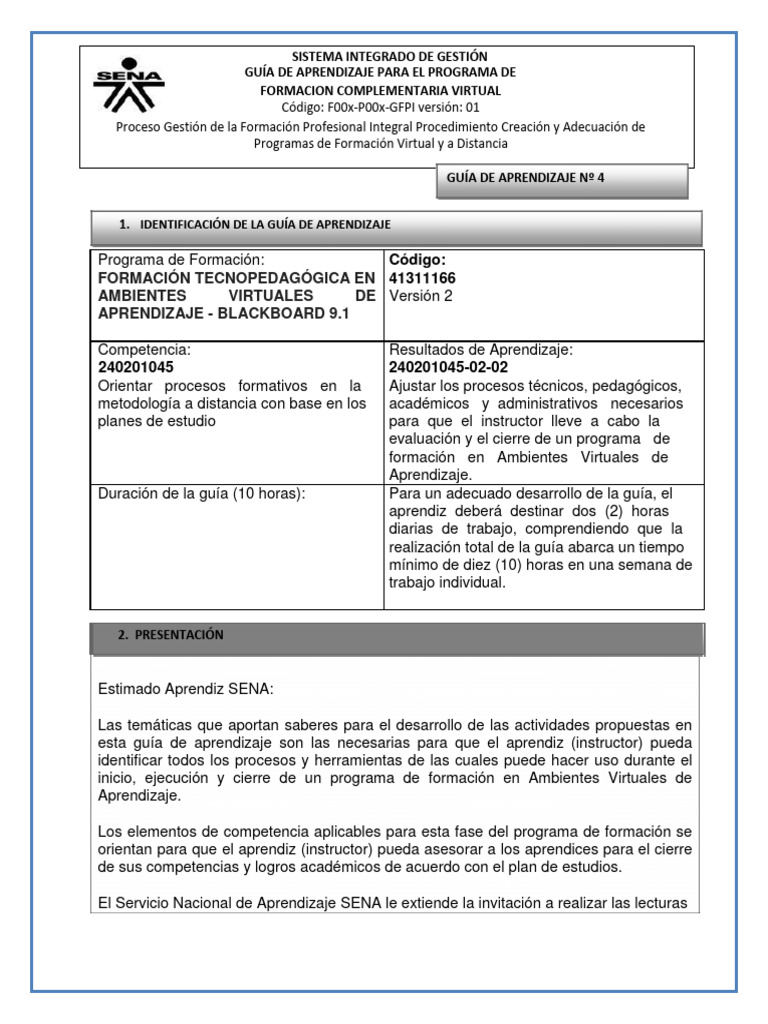 Guia4 blackboard descargar gratis pdf plan de estudios aprendizaje