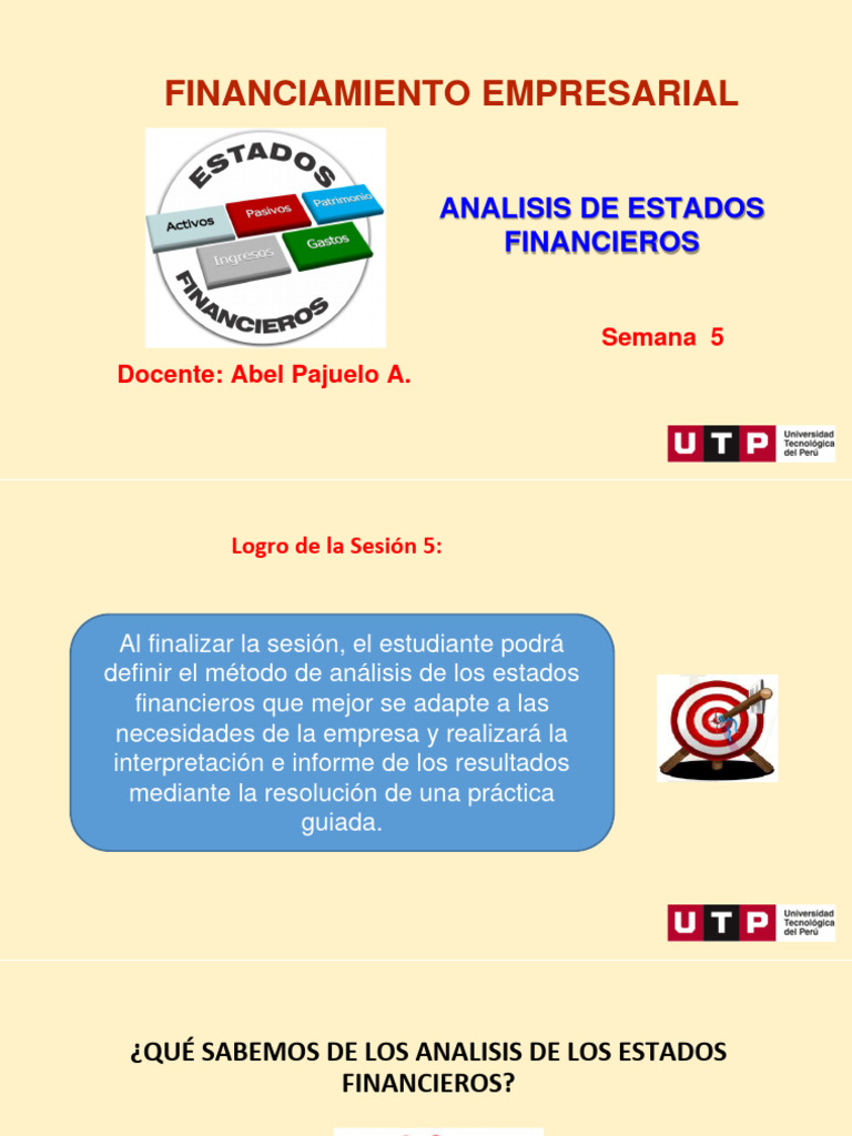 Análisis de Estados Financieros | PDF | Contabilidad | Estado financiero
