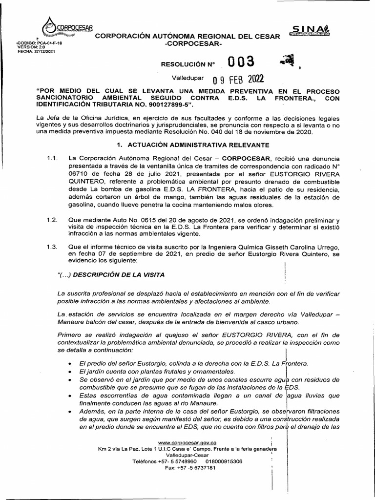 Resolucion 003 09 02 2022 Oj | PDF