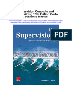 Supervision Concepts and Skill Building 10th Edition Certo Solutions Manual