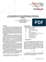 PVP2020-21296 Fatigue Assessment of Installed