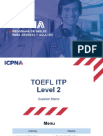 TOEFL ITP Level 2 - Question Stems