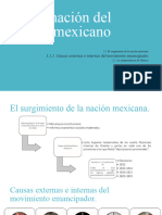 La Formación Del Estado Mexicano. El Surgimiento de La Nación Mexicana.