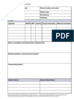 Resource Template 2 Master Formulation Record